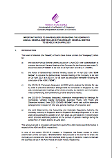 Notice to Shareholders - AGM & EGM 2020